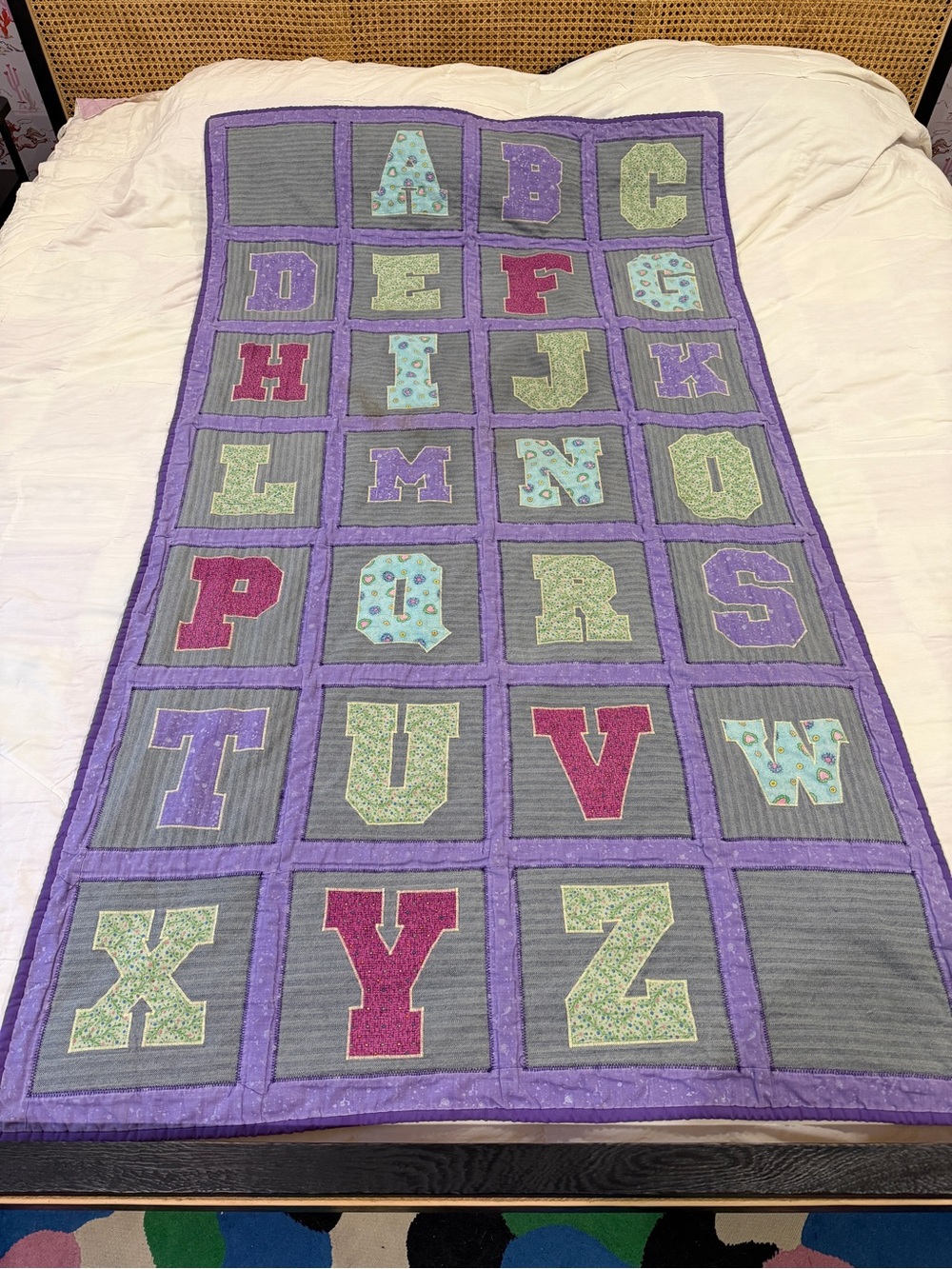 Alphabet Quilt - hand made